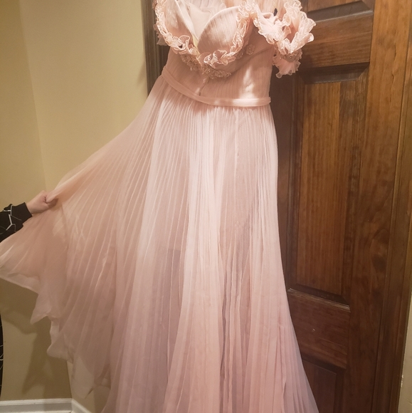 Pink Couture pleated ballgown pageant prom 4 6 - Picture 7 of 9